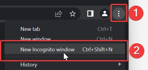 Launch Incognito Mode Browser Window