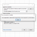Your organization's administrator turned off the service required to use this feature.